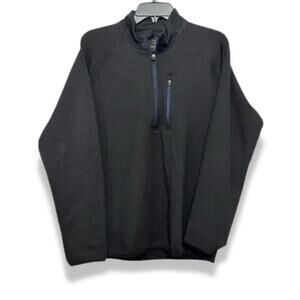 Vintage 1946 Pullover Sweater 1/2 Zip Neck Front Pockets Long Sleeves Black NWOT